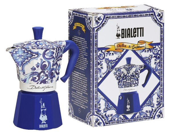 Bialetti Dolce & Gabbana Mediterranean Blue Moka Express kafetijera, 6 šalica