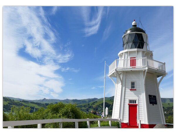 Slika svjetionika Akaroa, Novi Zeland (70x50 cm)