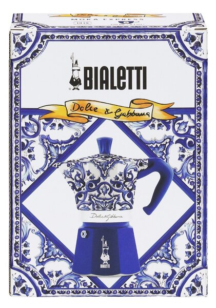 Bialetti Dolce & Gabbana Mediterranean Blue Moka Express kafetijera, 6 šalica