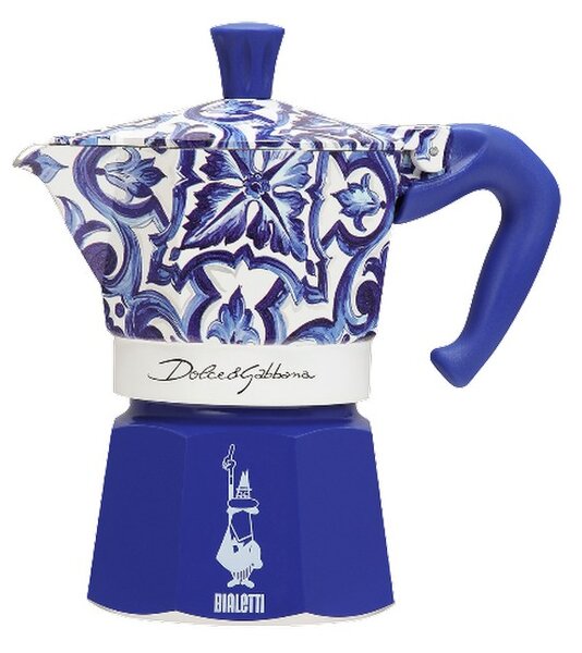 Bialetti Dolce & Gabbana Mediterranean Blue Moka Express kafetijera, 3 šalice