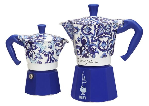 Bialetti Dolce & Gabbana Mediterranean Blue Moka Express kafetijera, 6 šalica