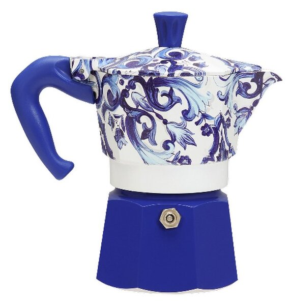 Bialetti Dolce & Gabbana Mediterranean Blue Moka Express kafetijera, 3 šalice