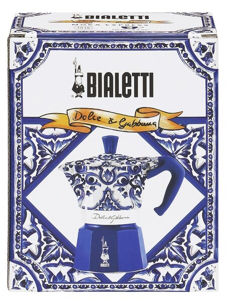 Bialetti Dolce & Gabbana Mediterranean Blue Moka Express kafetijera, 3 šalice