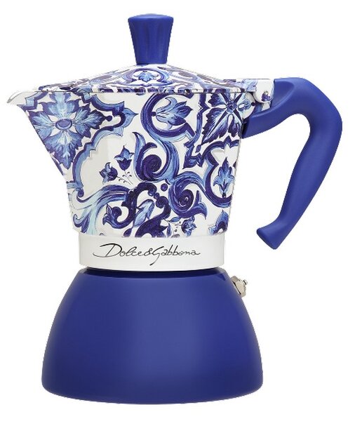 Bialetti Dolce & Gabbana Mediterranean Blue Moka Induction kafetijera, 6 šalica