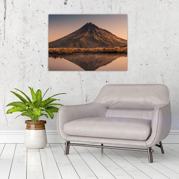 Slika odsjaj planine Taranaki, Novi Zeland (70x50 cm)