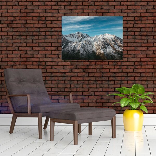 Slika snježnih vrhova, Fiordland (70x50 cm)