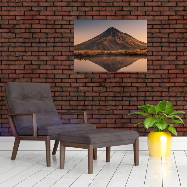 Slika odsjaj planine Taranaki, Novi Zeland (70x50 cm)