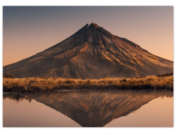 Slika odsjaj planine Taranaki, Novi Zeland (70x50 cm)
