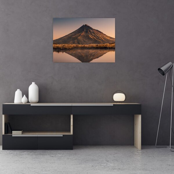 Slika odsjaj planine Taranaki, Novi Zeland (70x50 cm)