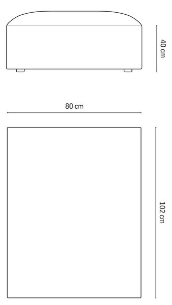 Bež baršunast tabure Jodie – Micadoni Home