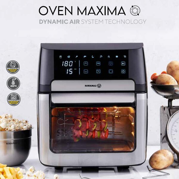 Korkmaz Airfryer Oven Maxima friteza/pećnica na vrući zrak, 12 l