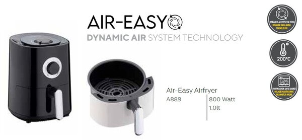 Korkmaz Airfryer Easy friteza/pećnica na vrući zrak, 1 l