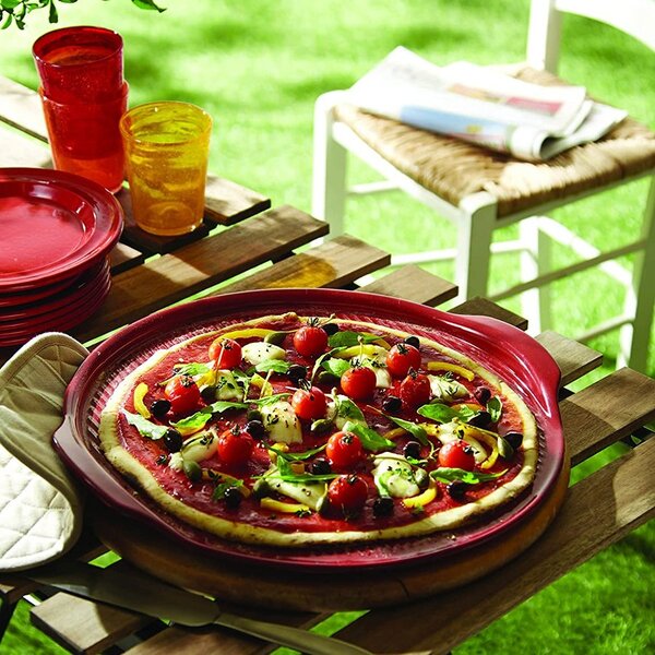Emile Henry DS BBQ Ridged keramički pekač za pizzu