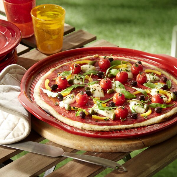 Emile Henry BBQ Ridged keramički pekač za pizzu