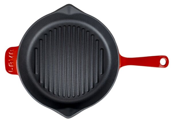 Lava okrugla rebrasta grill tava s odlijevnim kanalima