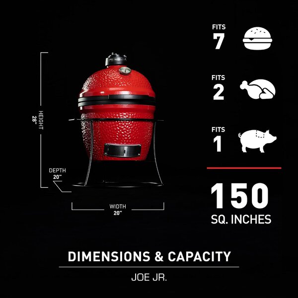 Kamado Joe Joe Jr. keramički roštilj na ugljen s postoljem, 13,5"/34 cm