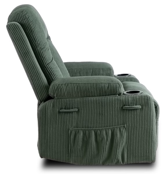JAKS Masažna fotelja zeleni menčester Box
