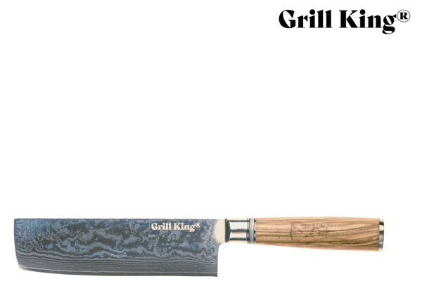 Grill King Damascus Nakiri nož, 18 cm