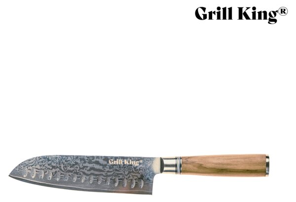 Grill King Damascus Santoku nož, 18 cm