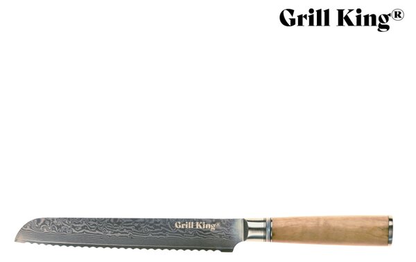 Grill King Damascus nož za kruh, 20,5 cm