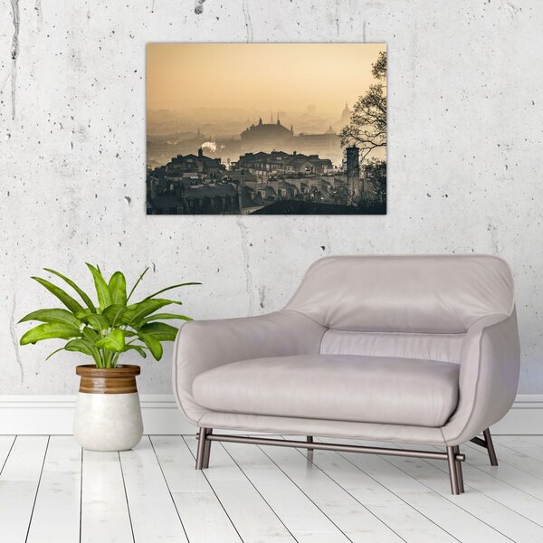 Slika - Grad pod maglom (70x50 cm)