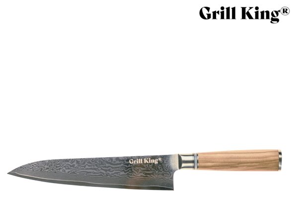 Grill King Damascus Gyuto nož šefa kuhinje, 20,5 cm