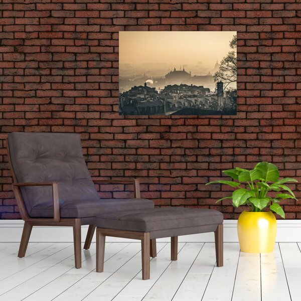Slika - Grad pod maglom (70x50 cm)