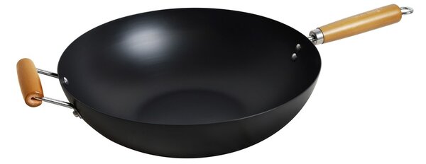 Grill King Asia nitrirani wok s dvije ručke i ravnim dnom, 36 cm