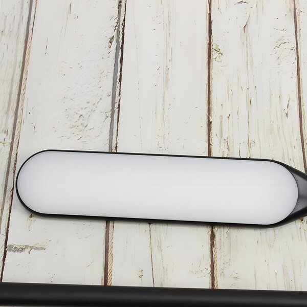 LED pokretna podna svjetiljka 198 cm 6-stupanjski + daljinski upravljač crna