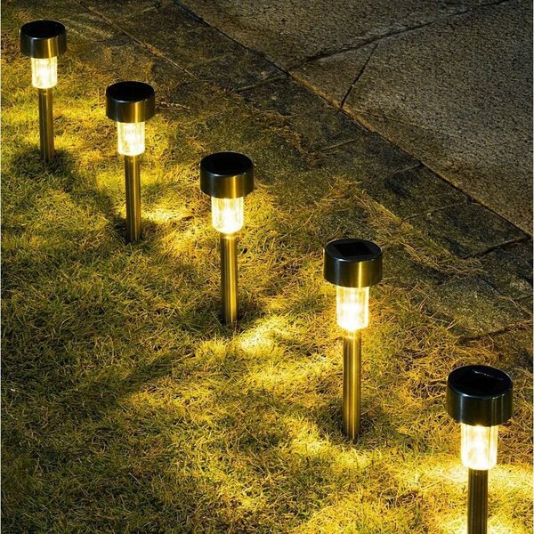10x solarna solarna LED topla bijela vrtna svjetiljka 37 cm