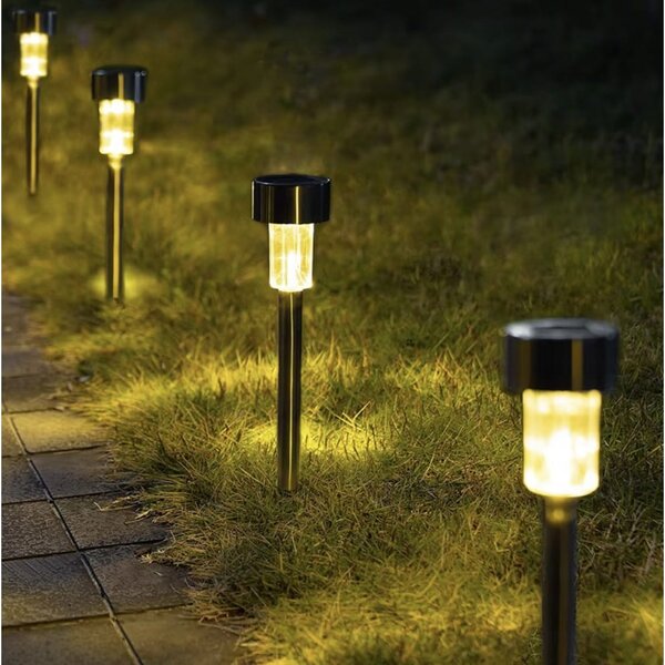 10x solarna solarna LED topla bijela vrtna svjetiljka 37 cm
