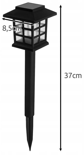 6x solarni pod hladna bijela vrtna svjetiljka 37 cm