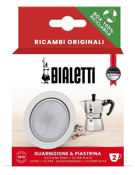 Bialetti set brtve i filtra za kafetijere, 2 šalice