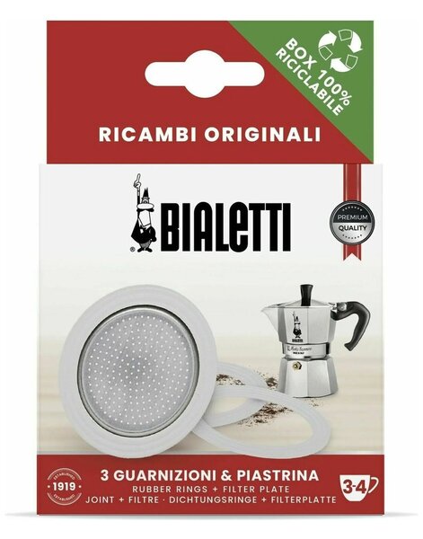 Bialetti set brtvi i filtra za kafetijere, 3/4 šalice