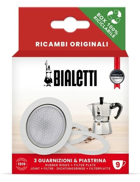Bialetti set brtvi i filtra za kafetijere, 9 šalica