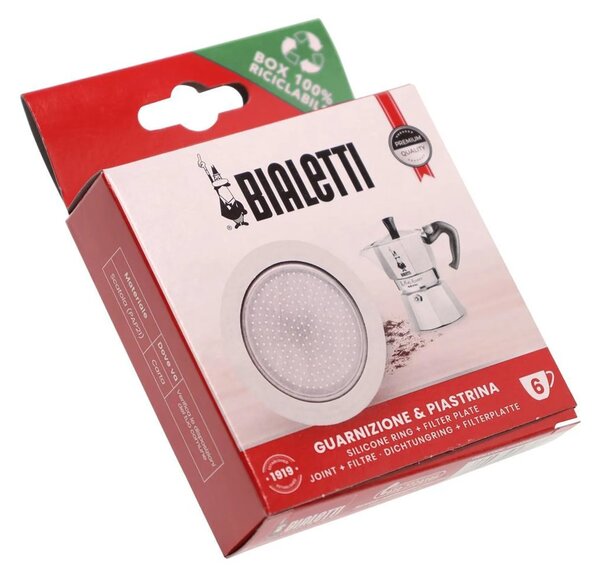 Bialetti set brtve i filtra za kafetijere, 4/6 šalica