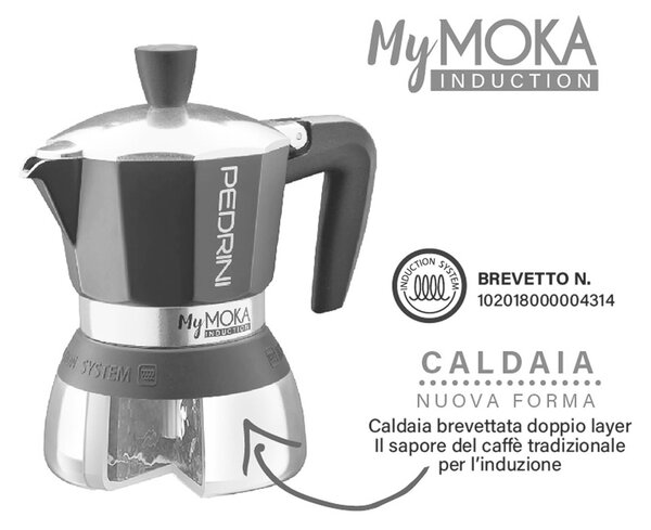 Pedrini MyMoka Induction kafetijera, 6 šalica