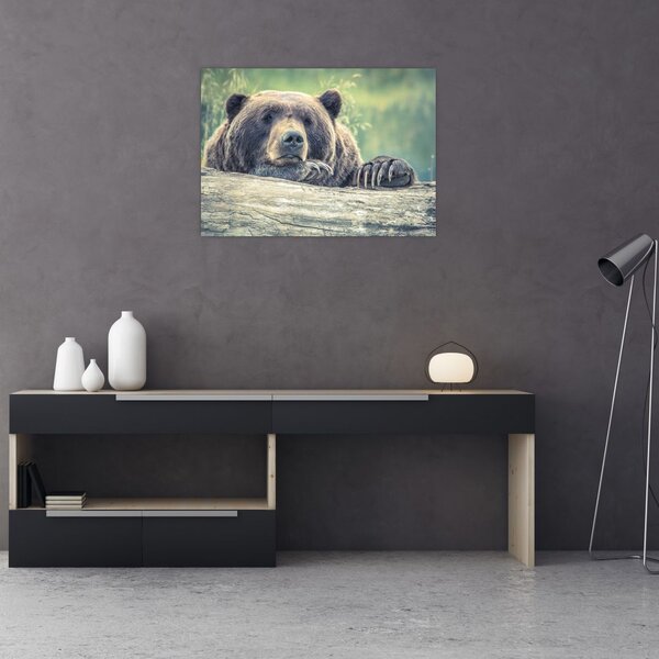 Staklena slika medvjeda (70x50 cm)