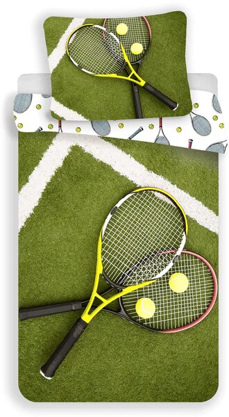 Pamučna posteljina TENIS zelena Dimenzije posteljine: 70 x 90 cm | 140 x 200 cm