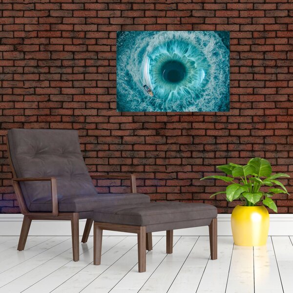 Staklena slika mora s brodom (70x50 cm)