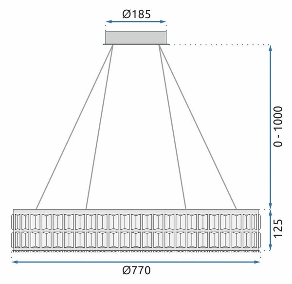 Lampa Viseća LED APP1569-CP Gold 80cm