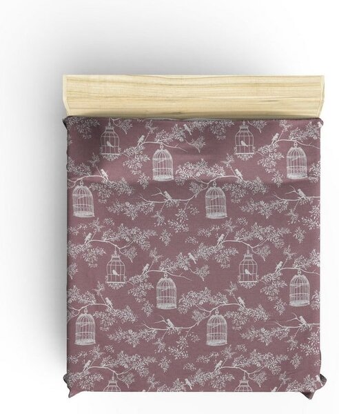 Ljubičasti pamučni prekrivač za bračni krevet 200x200 cm Samyeli - Mijolnir