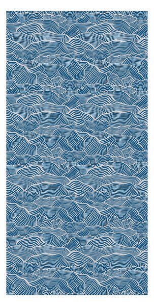 Tapeta - Grafički valovi, tamnoplava