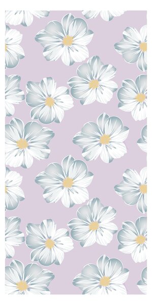 Tapeta - Bijelo cvijeće u ružičastoj pozadini