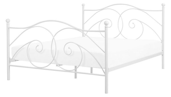 Zondo Bračni krevet 160 cm DIROU (s podnicom) (bijela). 1007237