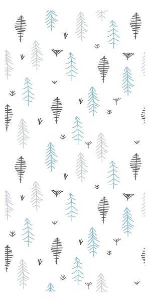 Tapeta - Motiv šume u plavo-sivoj boji