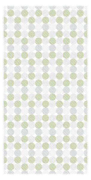 Tapeta - Točkice s prugama, sivo-zelene