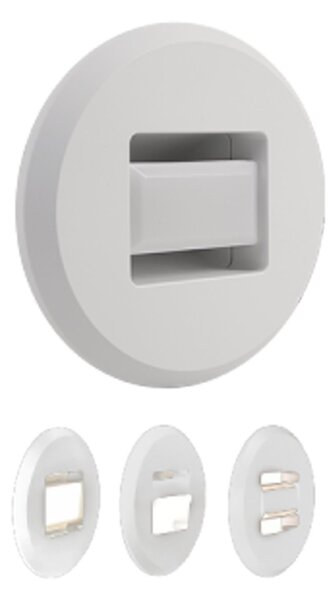 MEGAMAN Tina LED ugradbena svjetiljka, bijela, Ø 9 cm, rotirajuća, Bijela, Dnevni boravak/blagovaonica, Plastika