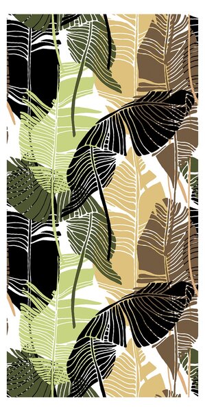 Tapeta - Tropsko lišće, zemljani tonovi