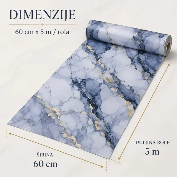 Blue Marble - Premium samoljepljiva tapeta za kuhinju i namještaj